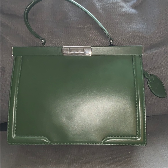 Alaia Med Green Cecile Handbag with strap NWT - Picture 8 of 8